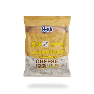 ساندویچ صبحانه پنیر خامه ای و کره بادام زمینی و عسل نامی نو (100 گرمی)